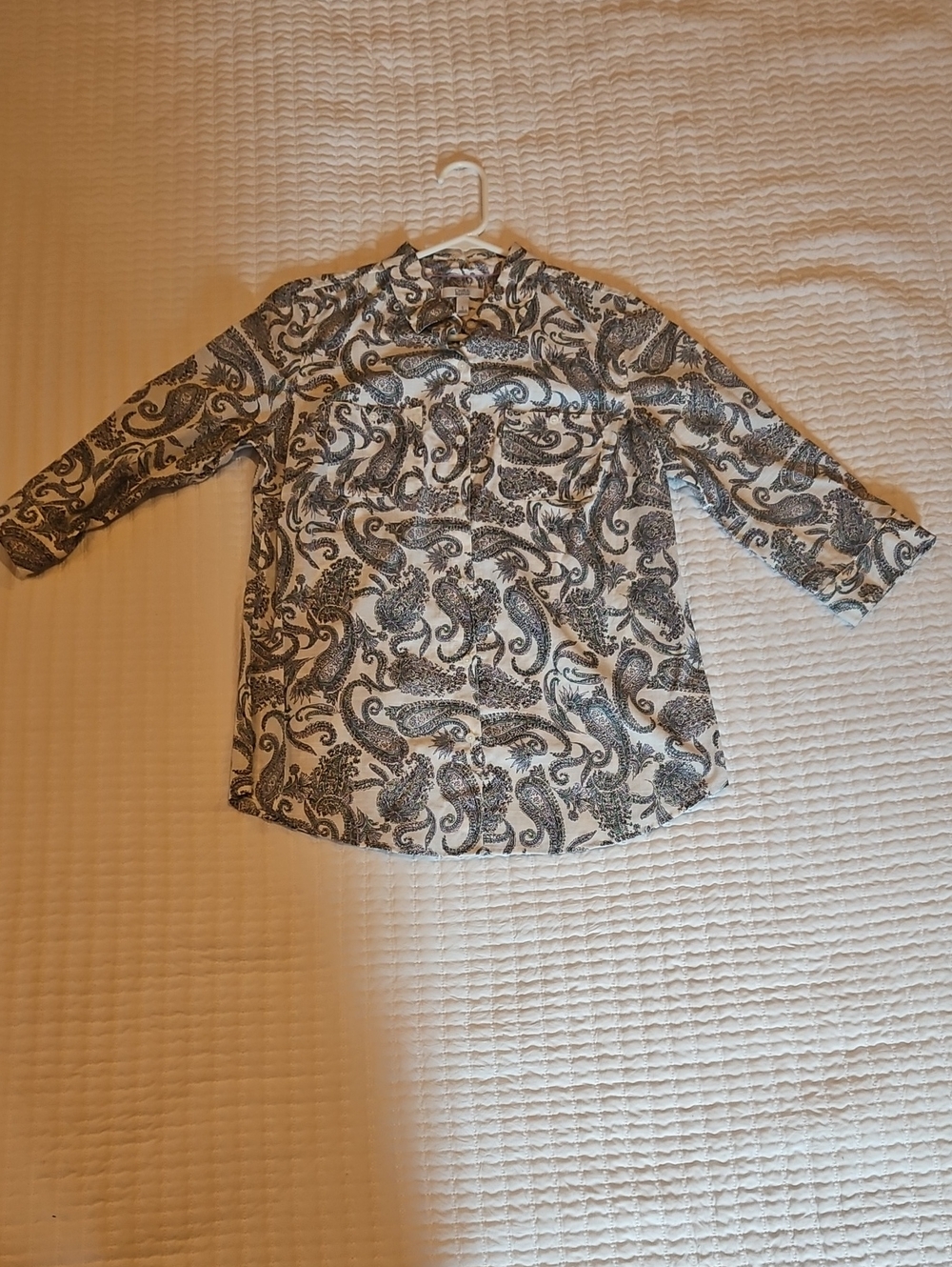 croft & barrow Kids Paisley Button-Up Shirt - Black & White